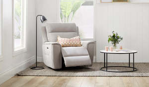 Lounge: Archie Fabric Recliner 1/2/3 Seat Suite - Grey