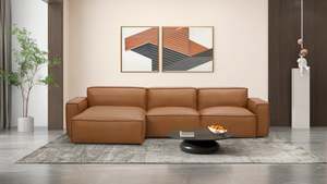 Kavana Leather Modular Lounge - Tan