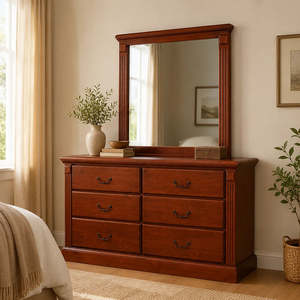Bedroom: Texas 6 Drawers Dresser |Mirror