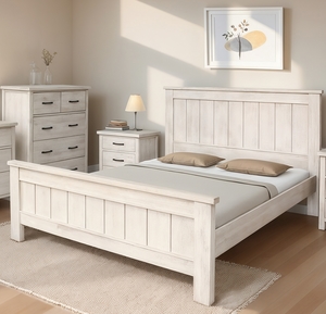 Products: Queen Bed Frame- Acacia Wood + Pillowtop Mattress[b]