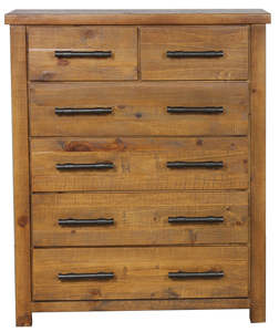 Woodside-6-Drawer-Tallboy (H1265 x W1050 x D450)