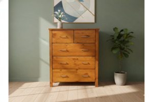 Tallboys: Alice 5 Drawer Tallboy (W860 D440 H1050mm)