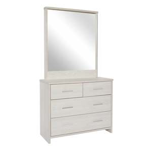 Dressers: Atlas 4 Drawer Dresser (incl Mirror) (NZ Made)-Clearance