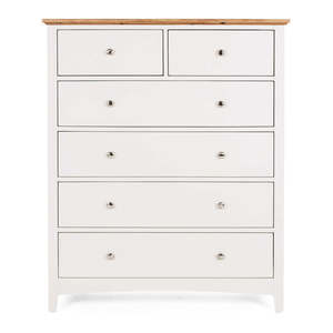 Dressers: Jessica 6 Drw Chest OAK TOP