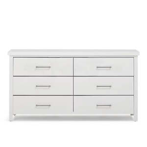 New Maestro 6 Drawer Dresser White (W1290 D400 H830 mm)