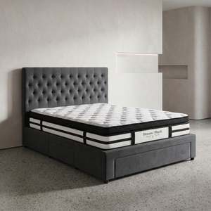 Bed Frames With Mattresses: Luna Bed with Dream Plush Mattress- Super King