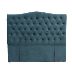 Milton Upholstered Buttoned Headboard (Green) - Queen (W1540 H1400 D130mm)