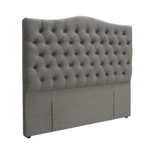 Milton Upholstered Buttoned Headboard (Soft Grey) - Super King (W1850 H1400 D130mm)