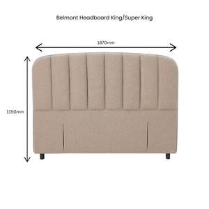 Belmont Super King Headboard - Khaki