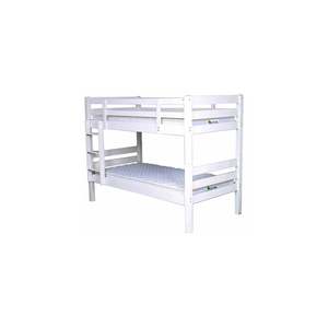 Bedroom White: Sammie Classic Bunk With 2x Bonny Mattresses-White