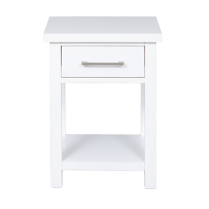 Bedroom White: New Maestro 1 Drawer Bed side White (W420 D360 H590 mm)