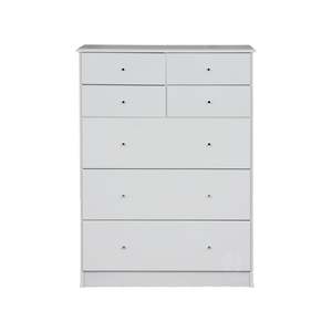 Bedroom White: Pearl Bay White 7Drawer Highboy