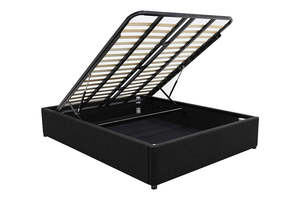 Denver Gas Lift Storage Bed Base (Black) - Queen (W153 x H35 x D208CM)