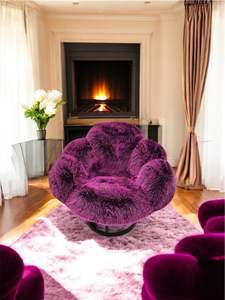 Accent Chairs: New York Swivel Occasional Chair -Purple