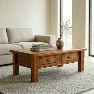 Coffee Tables: Settler 2 Drawer 4 Legs Coffee Table (1270W x 730D x430H)