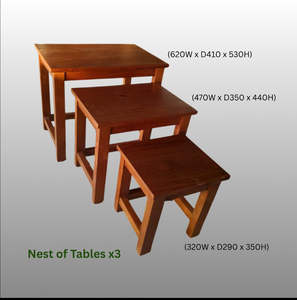 Lamp Tables: Settler Nest of Tables x3