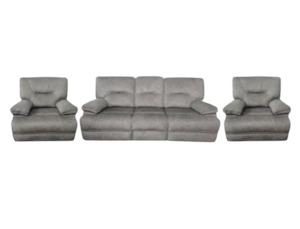 Maryland Fabric Recliner Power Suite With USB (DARK GREY)