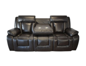 3 Seater 2 Seater: Luxe 3RR Recliner Dark Brown
