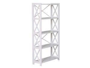 Dixon Bookcase White - 1605x800x300MM