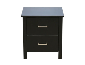Nestheaven: Bella 2 Drawer Bedside - Black Colour