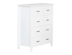 Medallion 5 Drw Tallboy (White)