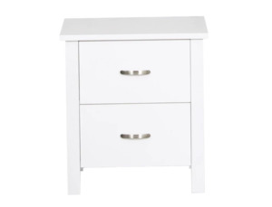 Medallion 2 Drw Bed Sider (White)