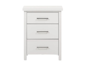 Champion 3 Drw Bedside White