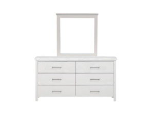 Dressers: Champion 6 Drw Dresser / Mirror White