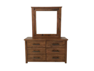 Dressers: Oakwood 6 Drw Dresser / Mirror