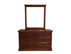Dressers: Serena 6 Drw Dresser / Mirror