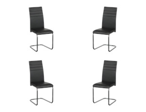 Clarity Dining Chairs Set of 4 Black