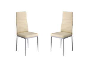 Dining Chairs: Lisa Dining Chairs Set of 2 Beige
