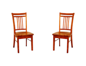 Luxe Wooden Dining Chairs Set of 2