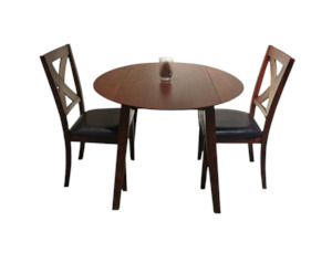 Craftsman 1m Round Dining Set 3 Pcs