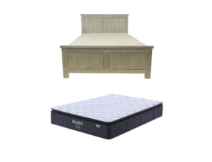 Signature: Signature Bed Frame + Sleeptime Medium Mattress