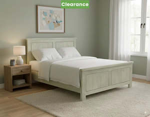Clearance: Signature Bed Frame + Fiona Plush Mattress : Queen -Floor Model