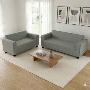 NZ Made Eco 3+2 Seater Plazzo Silver Sofa