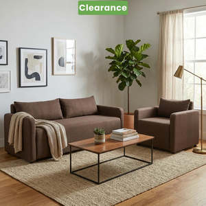 Clearance: NZ Made Deseo 3+1 Seater Espresso Colour - Floor Model