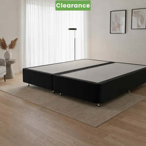 Clearance: Posturemax Base Queen Black With Drawers - Floor Model