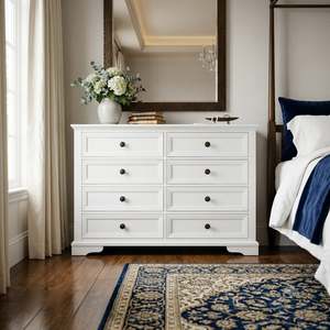 Sienna 8 Drawer Dresser - White