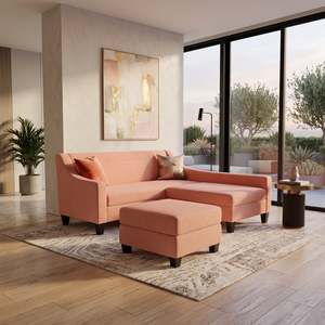 Beds Bedroom: NZ Made Milano Accent Long-Arm With Chaise Sofa