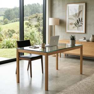 Lounge Living: Harman Glass Top Work Desk