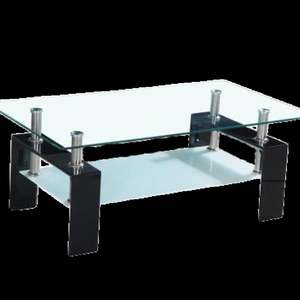 Crystalline Glasstop Coffee Table Black