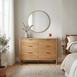 Bedroom Furniture: Oakwood 6 Drw Dresser