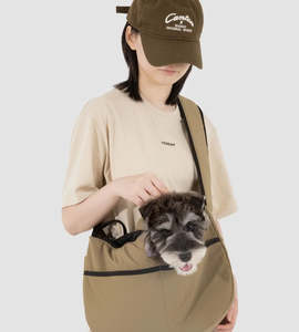 Mountain-Style Pet Tote Crossbody Bag [Tea Brown & Black - Pre-Order]