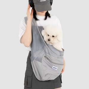 Fully Breathable Mesh Pet Crossbody Bag [Volcanic Grey - Pre-Order]