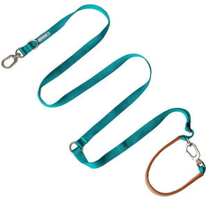BOBO Series Leather Hands Free Multi-Function Cross Body Dog Leash [Aden Green]