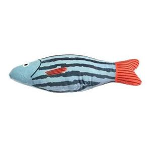 Cat Toys: Catnip Fish Shaped Toy [Gray-blue Striped Fish]
