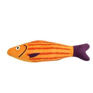 Cat Toys: Catnip Fish Shaped Toy [Yellow-Orange Striped Fish]