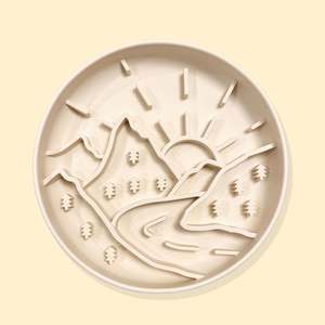 Dine: Mountain Trails Slow Feeder Bowl [Cream White]